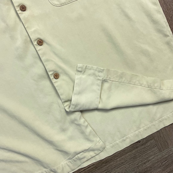 Tommy Bahama 100% Silk Shirt Mens Extra Large Beige Short Sleeve Boat Preppy - Picture 5 of 7